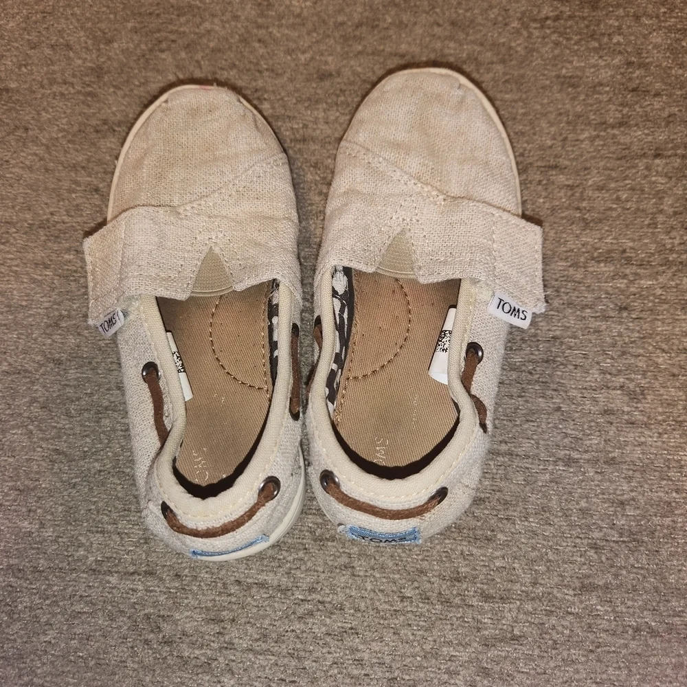 TOMS Kids' Cream Slip-On Shoes